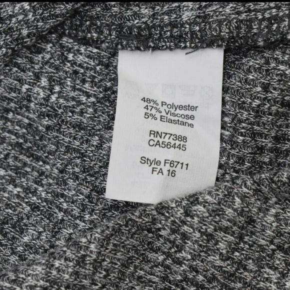 Madewell City Block Mock Neck Long Sleeve Marled Knit Dress Grey F6711 - Picture 11 of 11